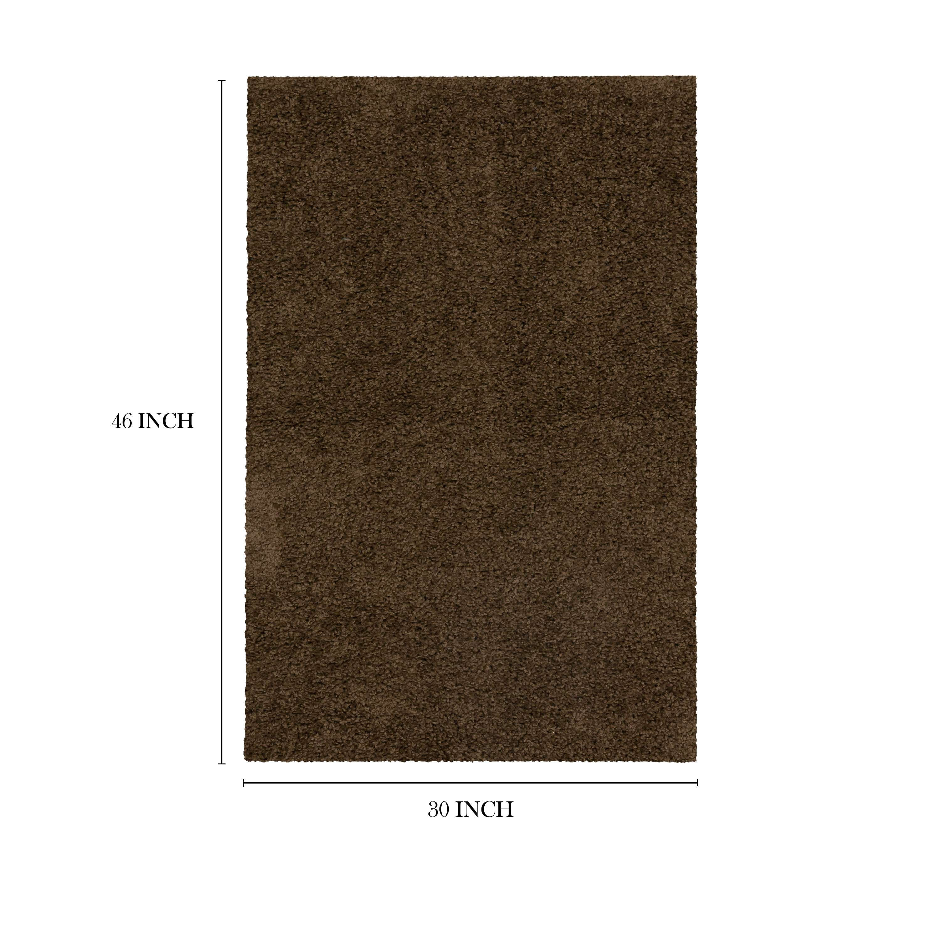 (2 pack) Mainstays Brown Suede Indoor Shag Accent Rug, 2 ft 6 in x 3 ft 10 in