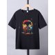 thumbnail image 1 of Headphone Graffiti Print Boy's Casual T-shirt, Short Sleeve Comfy Tee Tops, Summer Outdoor Sports Clothing, 1 of 5