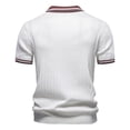 thumbnail image 7 of BUWTTER Mens Relaxed Polo Shirts Short Sleeve Solid Color Business Tops Dressy Work Casual Lapel Shirts Beige L, 7 of 7
