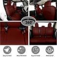 thumbnail image 2 of EKR Custom Fit Gladiator Seat Covers for 2020-2025 Jeep Gladiator (Manual Driver Seats & Rear W/NO Armrest)-Full set Waterproof Faux Leather Seat Cover for Truck (Burgundy), 2 of 8