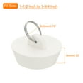 thumbnail image 2 of 6pack Rubber Drain Stopper with Hanging Ring Fits 1-1/2 Inch to 1-3/4 Inch, White, 2 of 6