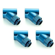 Monsoon G1/4" 45 Degree Rotary Fitting, 1/2" OD Matched Body, Blue, 4-Pack