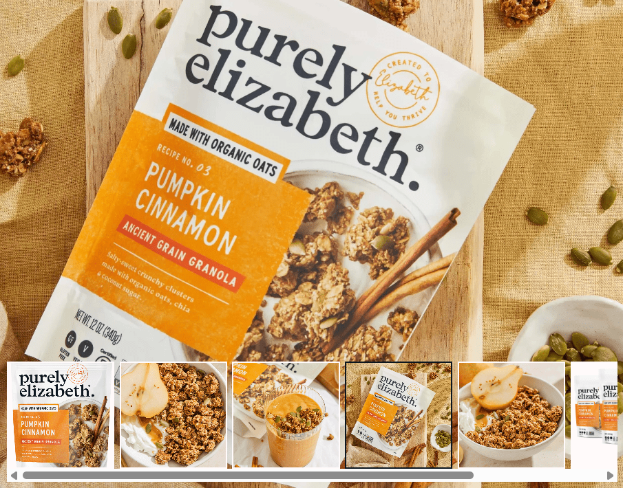 Purely Elizabeth Organic Pumpkin Cinnamon Granola, Natural, 12 oz