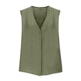 thumbnail image 5 of Yotami Womens Button Down Shirt Sleeveless V-Neck Breathable Casual Tank Tops for Beach Summer Solid Color Loose Blouse, 5 of 5