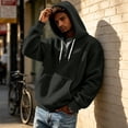 thumbnail image 4 of Quarter Zip Up Hoodies for Men Polar Fleece Long Sleeve Hooded Sweatshirt Basic Plain Pullovers, 4 of 8
