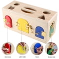 thumbnail image 2 of 1Set de madera geométrico desbloqueo juguete interactivo juguetes Montessori educativo bebé niño pequeño geometría sensorial juguete educativo, 2 of 3