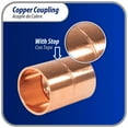 thumbnail image 7 of Appli Parts AP-A012B10 1/2 in Wrot Copper Coupling fitting CxC Sweat connections for refrigeration, air conditioning and plumbing applications ACR and Type L copper pipe (10 x Bag), 7 of 7