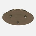 thumbnail image 2 of Access Lighting 120v Input 12v Output Three-Port Round Canopy in Brushed Steel Color, 2 of 2