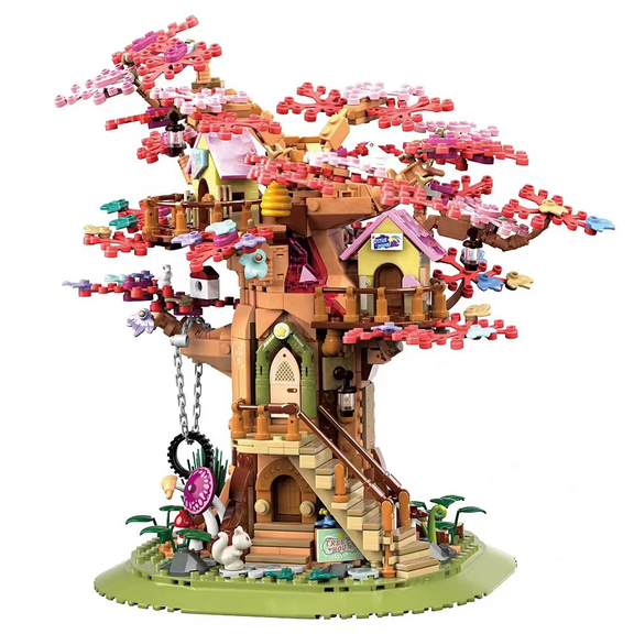 Honchoes Flowers Tree House Building Set Mini Not Compatible with Lego Treehouse for Adults 1240Pcs