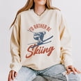 thumbnail image 3 of I'd Rather Be Skiing - Women's Lightweight Garment Dyed Sweatshirt, 3 of 8