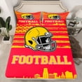 thumbnail image 3 of Erosebridal Kansas Bed Sheets Set Twin Size,Football City Silhouette Bedding Sets Twin Size,Red Yellow Bed Sheets Twin,Super Cozy Room Decor,3pcs, 3 of 6