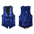 thumbnail image 4 of Daznico Reversible Sequin Glitter Vest for Sparkling Party Wear Shiny Metallic Double Clubwear Night Out,Mardi Gras Clothing,4XL, 4 of 4