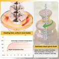 thumbnail image 2 of Commercial Chocolate Fountain 5 Tiers 13.2 Lbs Nacho Cheese Fountain Stainless Steel Hot Fondue Fountain Machine for Bakery, Party, Gathering, Wedding, Rental, Knob Control, 2 of 5