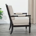 thumbnail image 3 of Spindle Chair, Spindle Accent Chair with Wood Frame for Living Room Bedroom Waiting Room, 27.75" W x 33.25" D x 40" H, E, 3 of 7