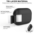 thumbnail image 3 of AmPm AirPods Pro 2nd Generation Case Protective Cover [Front LED Visible] [Added Hand Strap] [Supports Wireless Charging] Compatible with Apple AirPods Pro 2nd Generation (Black), 3 of 7