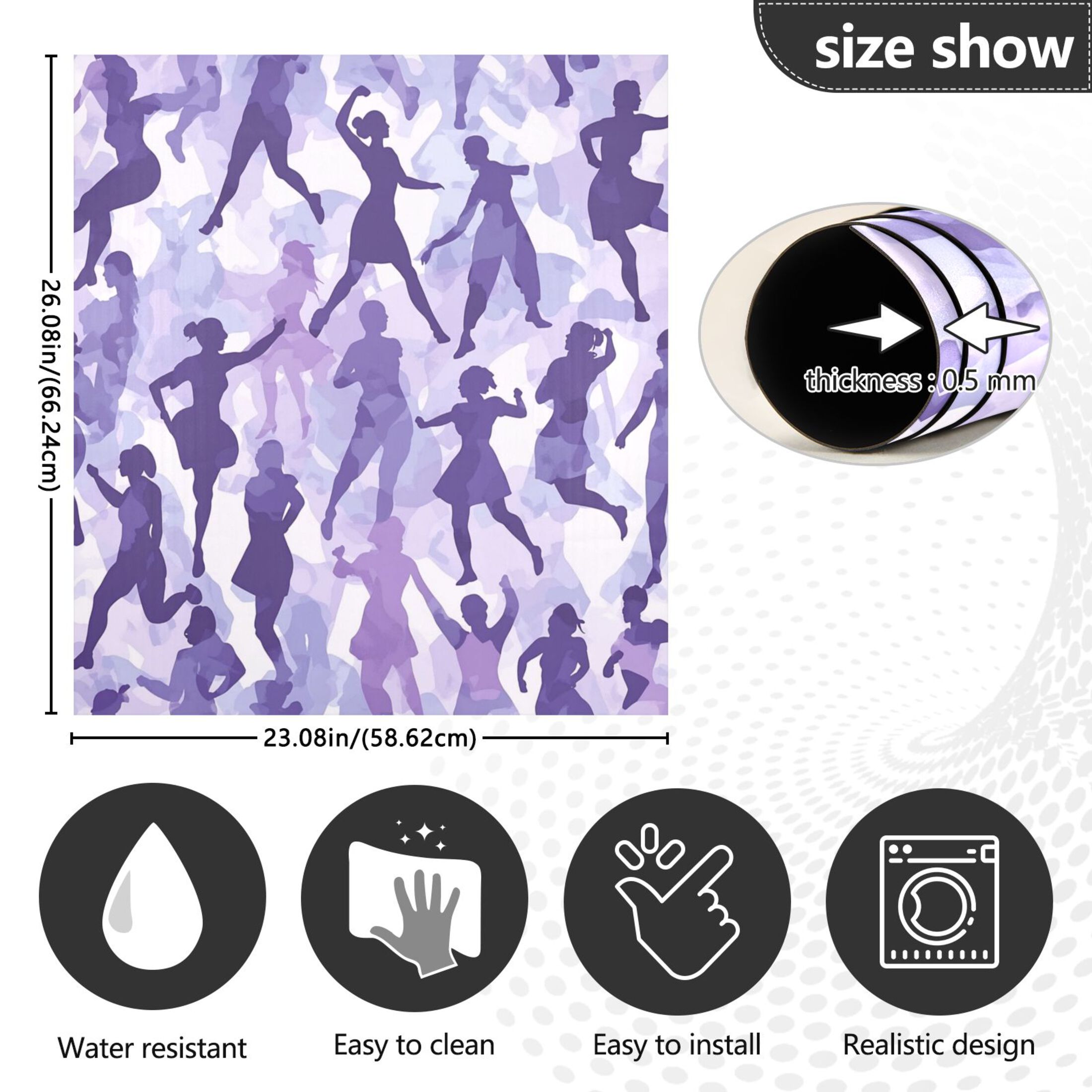 Dishwasher Magnetic Sticker 23x26 Inch Refrigerator Magnetic Sticker Washing Machine Magnetic Sticker Kitchen Panel Magnetic Sticker Home Decor Dancing Crowd