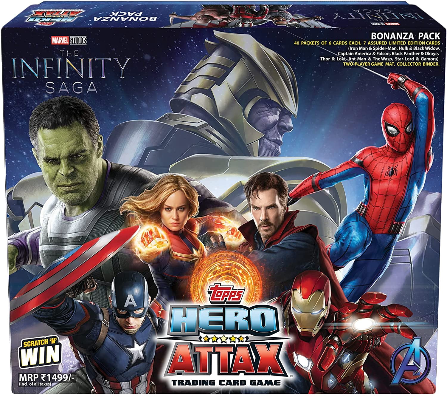 Topps India Marvel Hero Attax 2021 TCG Collection Bonanza Pack, 247 Cards  Total - Walmart.com
