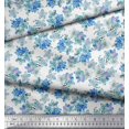 thumbnail image 2 of Soimoi Velvet Fabric Scorpion Grasses Floral Fabric Prints By Yard 58 Inch Wide, 2 of 3