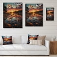 thumbnail image 4 of Designart "Sunset In New Jersey horizon" New Jersey Print on Natural Pine Wood, 4 of 5