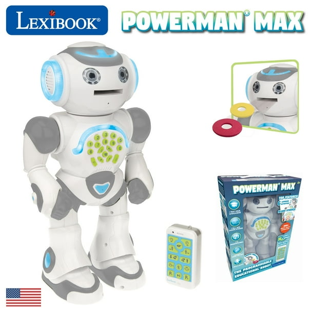 Lexibook Powerman Max Remote Control Walking Talking Toy Robot STEM Programmable Dances Sings