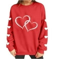thumbnail image 6 of Horkkom Red Sweatshirt Women Valentines Day Heart Sweatshirts Long Sleeve Pullover Sweatshirts L, Gifts for Women, 6 of 9