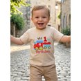 thumbnail image 4 of BemeyourBBs Kids Toddler Baby Girl Boy Birthday T-shirt Outfit My 1st 2nd 3rd Years Old Birthday Clothes Short Sleeve Embroidery Letters Train Summer Casual Pullover Tee Shirt Tops, 4 of 9