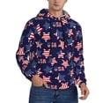thumbnail image 2 of Salouo American Stars Pattern Men's Fall Hoodie Sweatshirt,Sport Hoodie with Pockets for Men Pullover Casual Hooded Sweatshirt-Large, 2 of 7