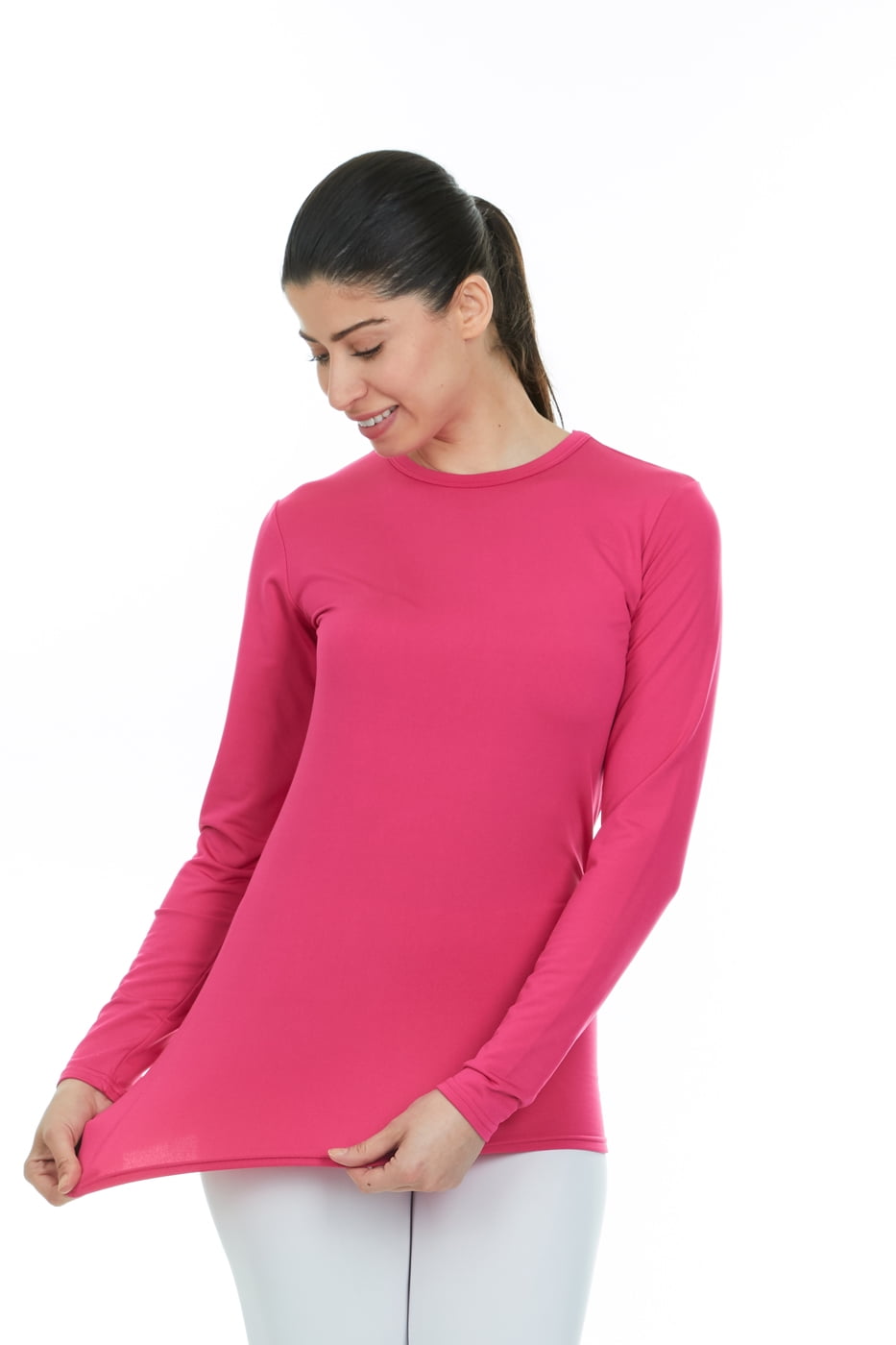 womens pink thermal top