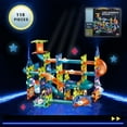 thumbnail image 3 of Tido Toys STEM Magnetic Building Block Tiles Toy Set 110 pieces With Marble Run Light Up Rolling Balls, 3 of 4
