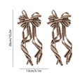 thumbnail image 3 of Hovilon 2pcs Christmas Wreath Bows, Brown Polyester Ribbon Decoration for Front Door Tree Topper Wall Party Supply, Durable Holiday Bow for Indoor Outdoor Home Garden New Year Eve Decoration, 3 of 6