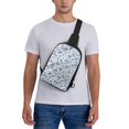 thumbnail image 4 of Rocae Rabbit And Butterfly for Lightweight Chest Bag Dual Pocket, Waterproof Crossbody Sling Bag for Men and Women, 4 of 8