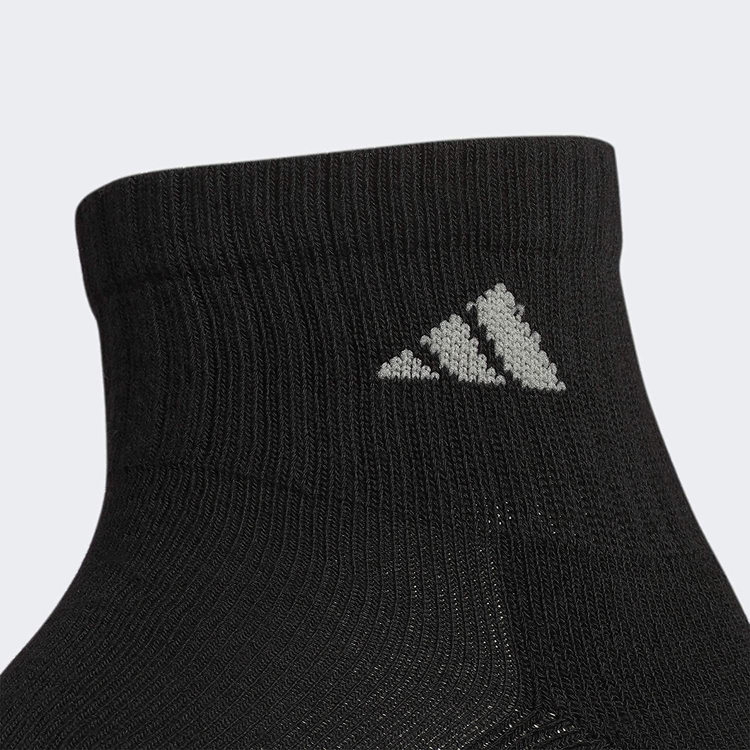 ADIDAS Mens 6 Pack Black Logo Casual Ankle Socks 12-15 - image 3 of 7