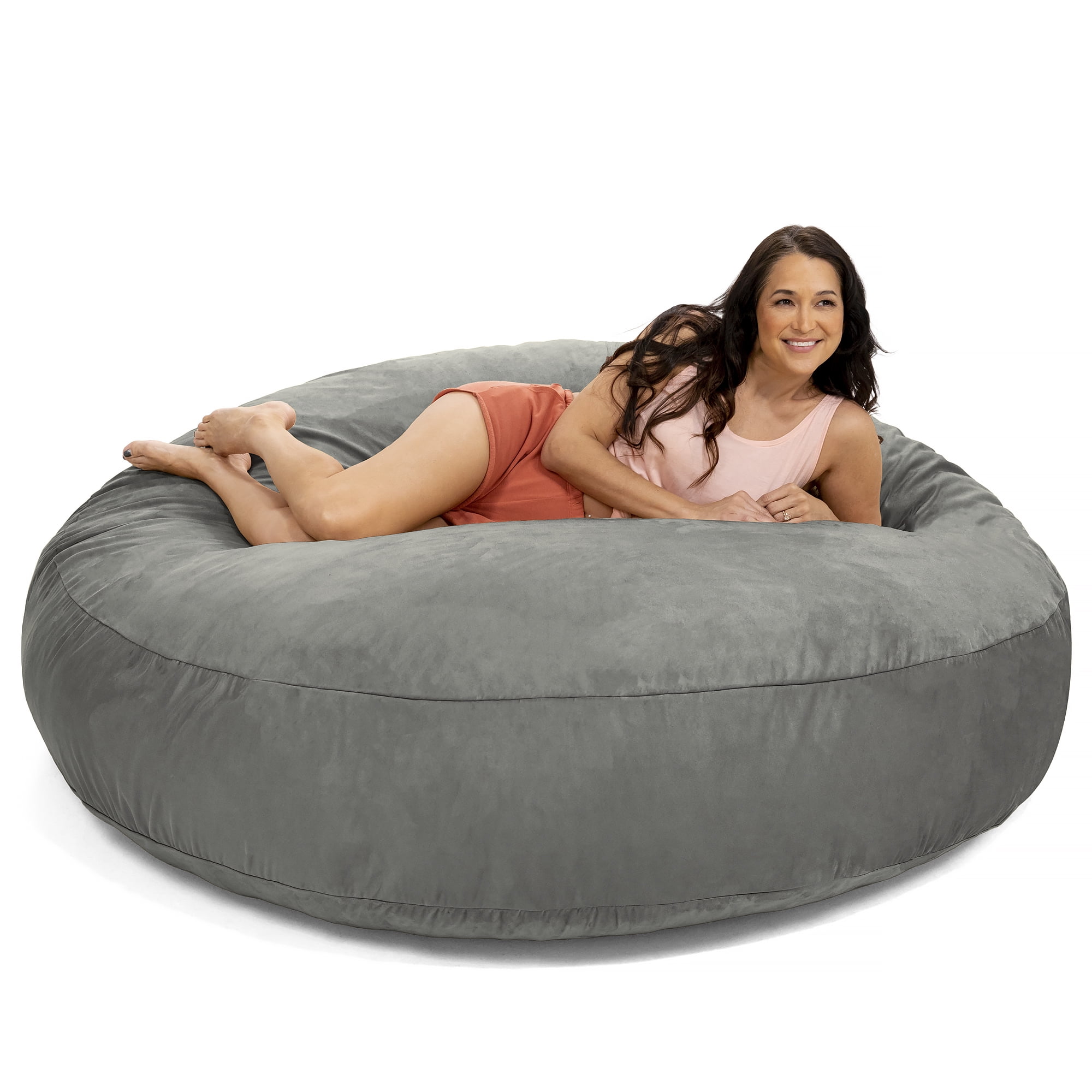 Jaxx 6 Foot Cocoon Large Bean Bag Chair for Adults, Charcoal