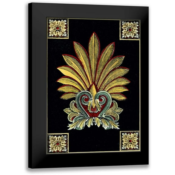 Vision Studio 11x14 Black Modern Framed Museum Art Print Titled - Petite Finial on Black I