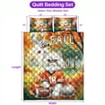 thumbnail image 5 of Hello Fall Persian Football Welcome Autumn with Leaves Pumpkins Quilt Bedding Set Cat Lover Kitten Owner Gifts 1 Blanket Bed Cover 2 Pillowcases - 00012, 5 of 5