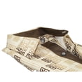 thumbnail image 4 of Mens Sports Shirt by DE-NIKO Long Sleeves Fashion Prints Soft Modal NK600 Khaki, 4 of 8