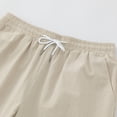 thumbnail image 4 of Gibobby Shorts Cargo pour Hommes Coupe Décontractée Shorts de Course pour Hommes Multi-Poches Taille Élastique Shorts de Randonnée en Coton [Kaki, 3TG], 4 of 8