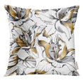 thumbnail image 1 of EREHome Floral with Gold Lily Flowers Outline Pillow Case 16x16 Inches Pillowcase, 1 of 1