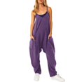 thumbnail image 1 of Y2k-mono holgado sin mangas para mujer, traje holgado de pierna ancha, ropa de calle con bolsillo grande, pantalones de una pieza, ropa de verano, 5XL, 1 of 4
