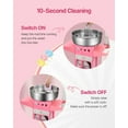 thumbnail image 4 of Commercial Cotton Candy Machine with Cart, 1000W Sugar Floss Maker for Parties, Festivals, Carnivals, Birthday Events, Easy Temp Control, Rapid Production, Pink Floss Maker with Storage and Mobility, 4 of 11
