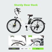 isinwheel 26'' Electric Bike for Adults, 350W Electric Cruiser Bicycle up to 45 Miles, Removeable Battery, 7-Speed and Shock Absorber Commuter E-Bike