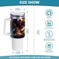 thumbnail image 3 of SKYSONIC 40 oz Butterfly Tiger Tumbler with Handle and Straw Lid, Insulated Cup Reusable Stainless Steel Water Bottle Travel Mug, 3 of 7