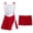 Red, variant on Kids Girls Shiny Sequins Tennis Golf Sport Dress Outfits Athletic 2 Pcs A-Line Dress with Rose 3T