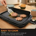 thumbnail image 3 of Casualife Electric Griddle with Removable Grease Guard, Adjustable Temp Control, Non-Stick Griddle, 12" x 18", Black, 3 of 7