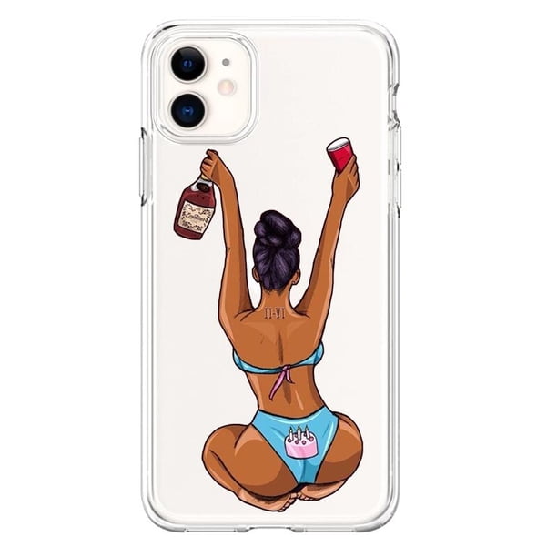 Funda de teléfono con cabeza negra para iPhone, carcasa para hacer dinero en efectivo, compatible con modelos 11, 12, 13, 14 Pro, Mini Max, X, XR, 8, 7 Plus Fivean unisex