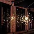 thumbnail image 2 of Lámpara de fuegos artificiales LED, lámpara de alambre de cobre, lámpara de habitación, estrellas, lámpara decorativa de alambre de cobre, cadena, sección interior y exterior, 2 of 5