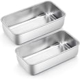 thumbnail image 1 of Loaf Pan, Set Of 2, Stainless Steel Bread Baking Mold, Rectangular Cake Pan, 1 of 5