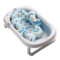 thumbnail image 4 of Cojín de baño para bebé con malla ajustable y soporte flotante para recién nacidos, color azul arcoíris, 4 of 14