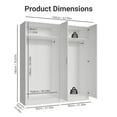 thumbnail image 4 of Madesa 4 Doors Storage Cabinet with Ample Shelves Space 63"L Utility Armoire Closet  Entryway and Bedroom Organization Unit - White, 4 of 10