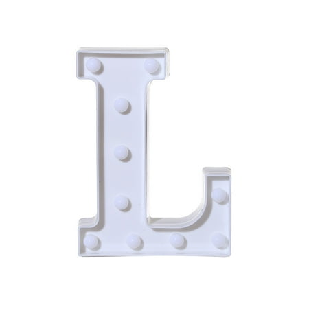 

Tuscom Alphabet LED Letter Lights Light Up White Plastic Letters Standing Hanging L Gifts for Family